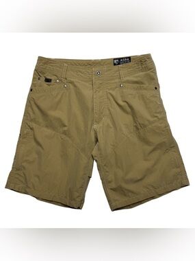 Kuhl Renegade Shorts Men's Size 34 Beige Khaki Cargo Hiking Outdoors Utility